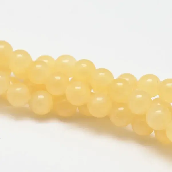 Natural Yellow Jade Bead Strands
