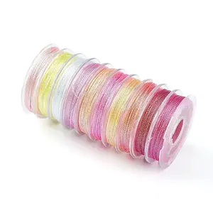 10 Rolls 3-Ply Metallic Polyester Threads