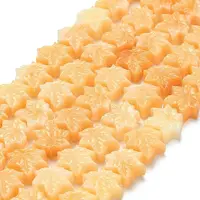 Synthetic Coral Dyed Carved Beads