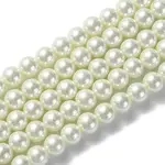 Eco-Friendly Dyed Glass Pearl Round Bead Strands