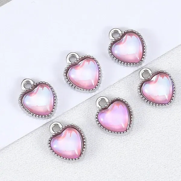 Alloy Glass Charms