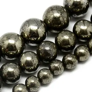 Natural Pyrite Beads Strands