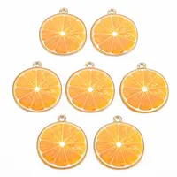 Light Gold Alloy Enamel Pendants
