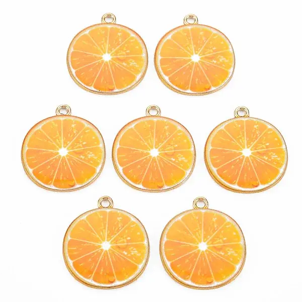 Light Gold Alloy Enamel Pendants