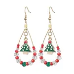 304 Stainless Steel Christmas Tree Dangle Earrings