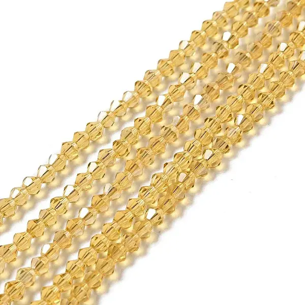 Transparent Electroplate Glass Beads Strands