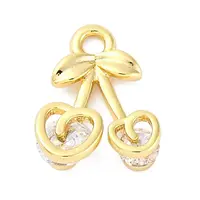 Brass Micro Pave Cubic Zirconia Charms