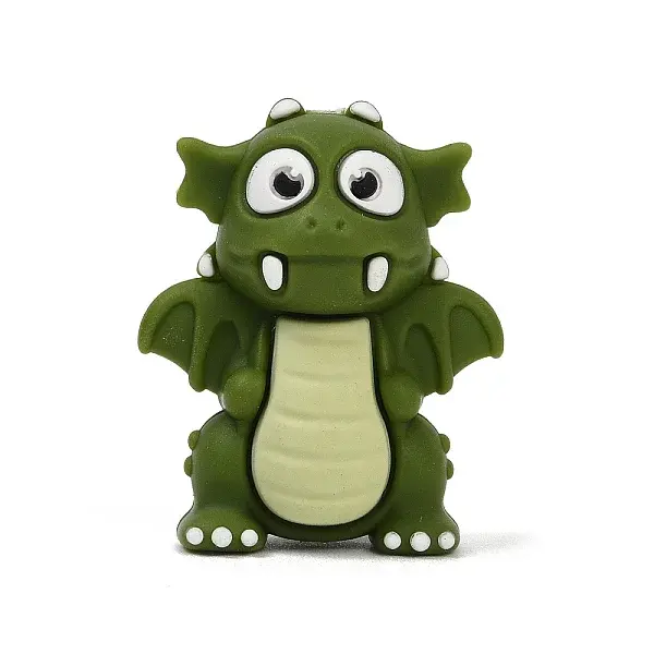 Dinosaur Food Grade Silicone Focal Beads