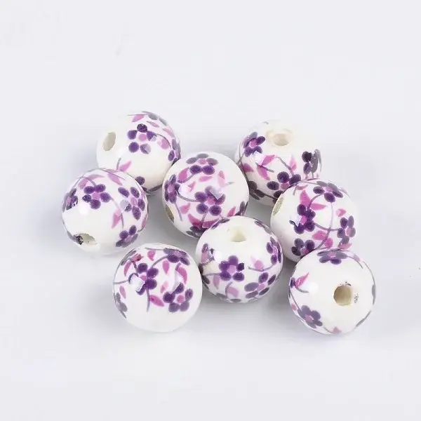 Handmade Printed Porcelain Beads