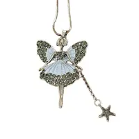 Alloy Rhinestone Pendant Necklaces