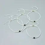 Adjustable Natural Dyed & Heated Black Agate Braided Bead Bracelets