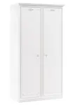 Dvoudveřová šatní skříň betty - bílá/šedá