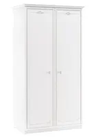 Dvoudveřová šatní skříň betty - bílá/šedá