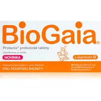 BioGaia Protectis® s vitaminem D žvýkací tablety pro podporu imunitního systému příchuť Orange 30 tbl