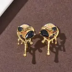 Brass Micro Pave Cubic Zirconia Clip-on Earrings