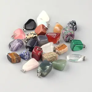 Natural & Synthetic 24 Style Mixed Stone Pendants