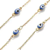 Enamel & 304 Stainless Steel Link Chains