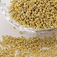 Electroplate 12/0 Glass Seed Beads