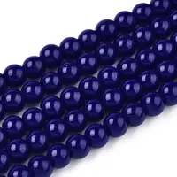 Opaque Solid Color Glass Beads Strands