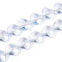 Baking Paint Transparent Glass Beads Strands