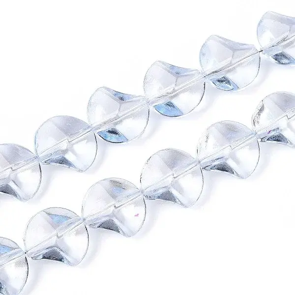 Baking Paint Transparent Glass Beads Strands