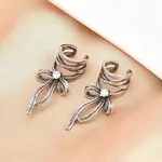 316 Surgical Stainless Bowknot Cuff Earrings