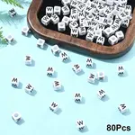 Acrylic Horizontal Hole Letter Beads