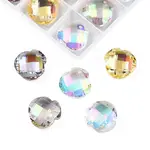 72Pcs Electroplated Transparent Glass Charms