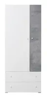Šatní skříň omega - bílá/beton