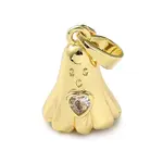 Brass Micro Pave Cubic Zirconia Pendants