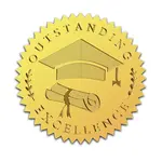 Plastic Self Adhesive Gold Foil Embossed Stickers