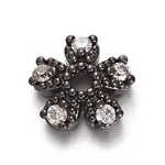 Brass Micro Pave Cubic Zirconia Bead Cap