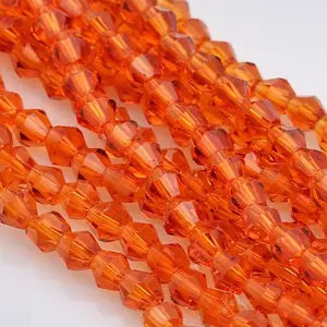 Faceted Bicone Glass Beads Strands