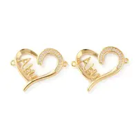 Brass Micro Pave Clear Cubic Zirconia Links