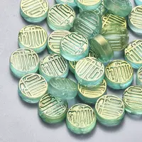 Transparent Spray Painted Glass Beads