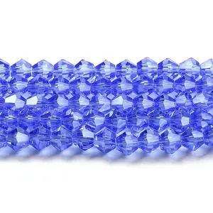 Transparent Electroplate Glass Beads Strands