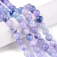 Dyed Natural White Jade Beads Strands