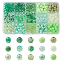 375Pcs 15 Styles Acrylic Beads