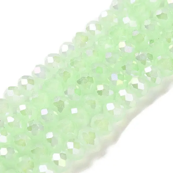 Baking Electroplate Glass Beads Strands