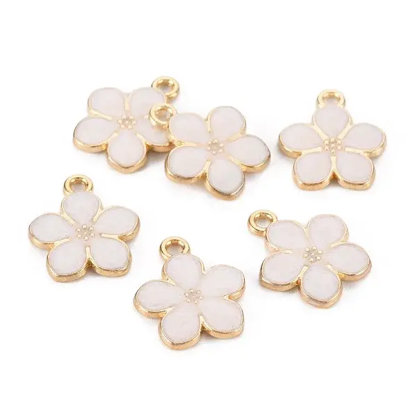 Light Gold Plated Alloy Enamel Pendants