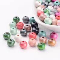 Round Natural Wood Beads