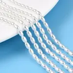 Transparent Spray Painted Glass Beads Strands