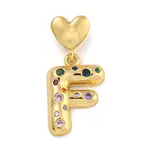 Brass Micro Pave Colorful Cubic Zirconia Pendants