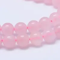 Pink Color Natural Madagascar Rose Quartz Beads Strands
