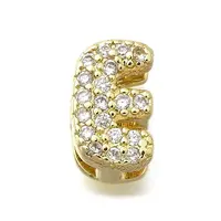 Brass Micro Pave Cubic Zirconia Letter Multi-Strand Links