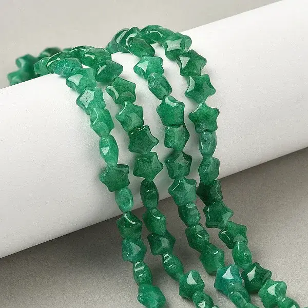 Dyed Natural Malaysia Jade Star Beads Strands