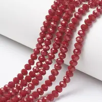 Opaque Solid Color Glass Beads Strands