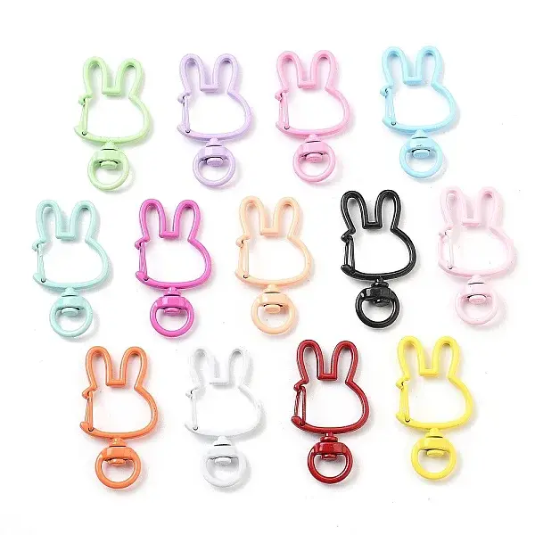 Spray Painted Eco-Friendly Alloy Swivel Snap Hook Clasps