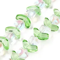 Electroplate Transparent Glass Beads Strands