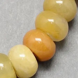 Natural Gemstone Old Topaz Jade Stone Rondelle Beads Strands